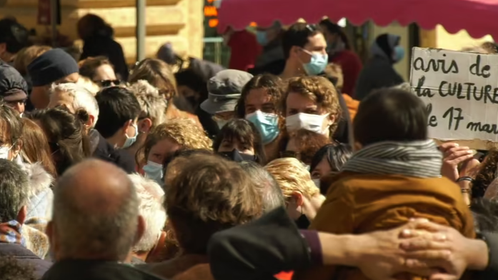 Manifestation des professionnels de la culture à Aix