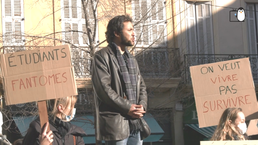 Les étudiants manifestent à Aix-en-Provence