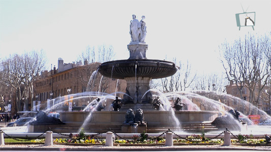 Le centre-ville d'Aix-en-Provence